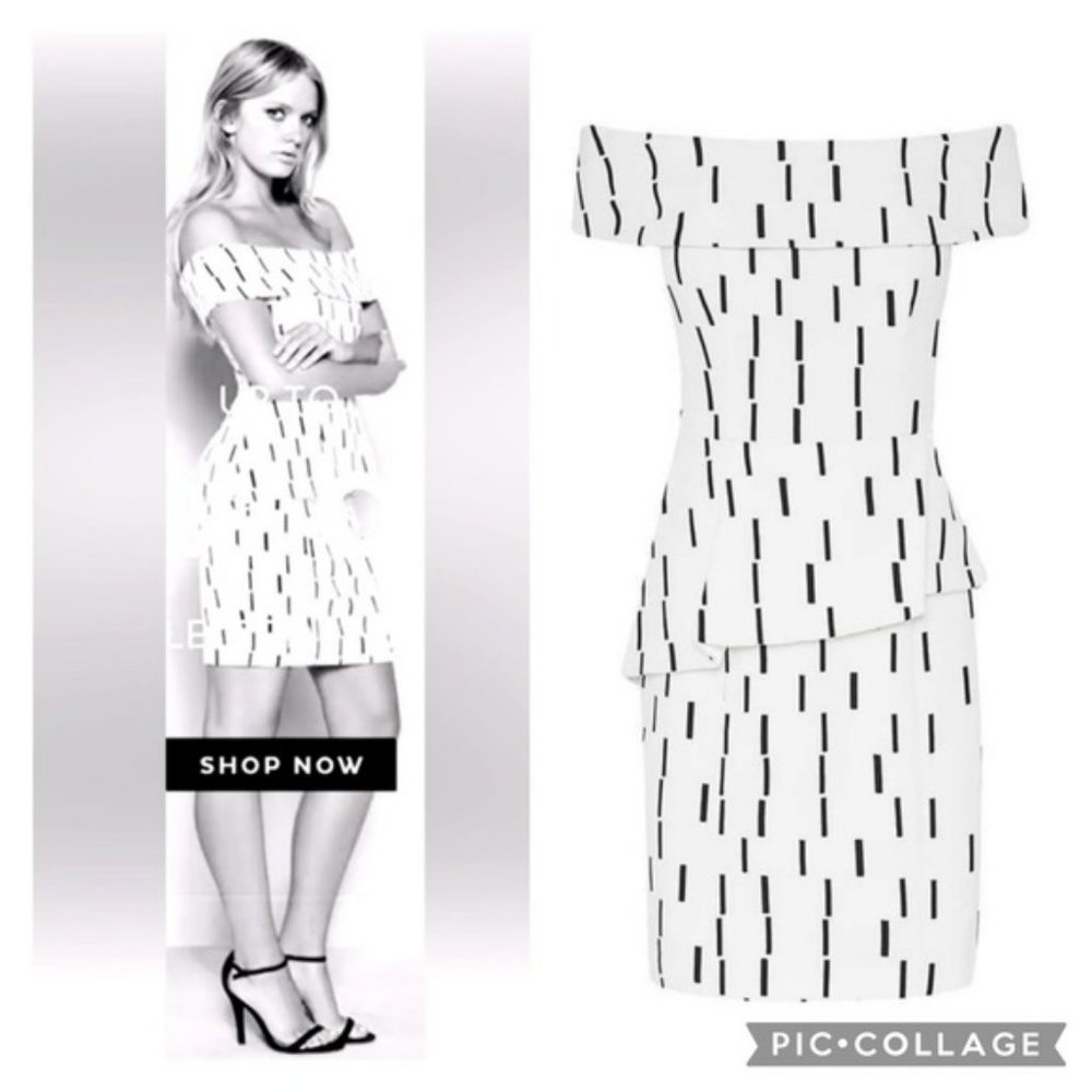 PORTMANS Megan Triangle Splice Berry Purple Black Sleeveless Fitted Midi